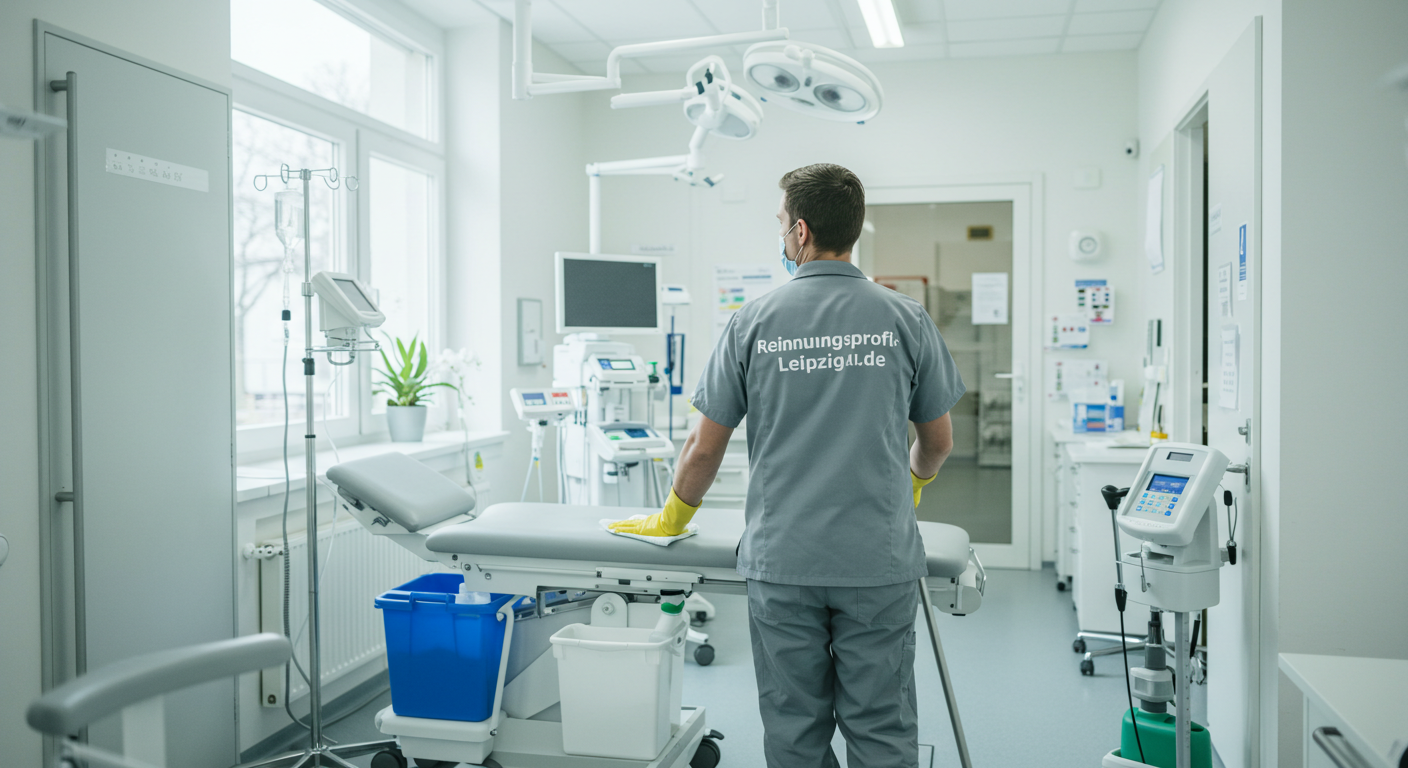Heller und hygienisch reiner Empfangsbereich einer modernen Arztpraxis.